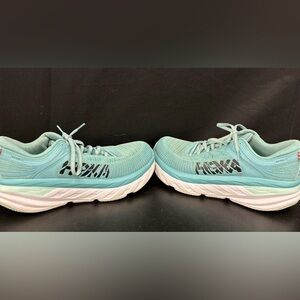 Hoka One One Bondi 7 Women's Aqua Athletic Shoes 10.5D